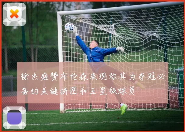 徐杰盛赞布伦森表现称其为夺冠必备的关键拼图和五星级球员